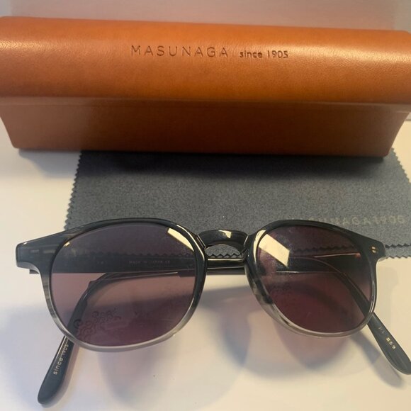 MASUNAGA Japan GMS-07 Optical Sunglasses 45-20-145 CASE & CLEANING CLOTH Ltd #59 - Picture 1 of 8